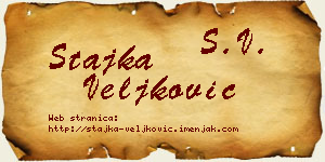Stajka Veljković vizit kartica